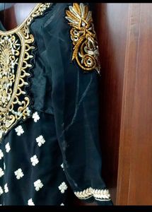 Black Party Wear Kurta