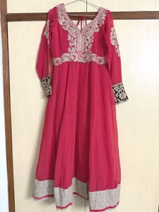 Rusty Red Elegant Ethnic Anarkali Kurta