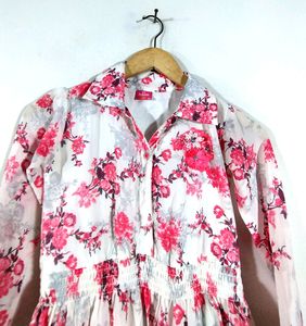 🥳 price Drop 🥳White Floral Print Dress (Girl&#39;s)