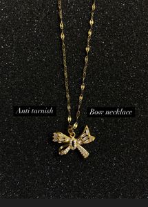 Anti Tarnish Bow Necklace 🎀