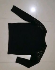 Black Top Designer Sleeves For College Girls