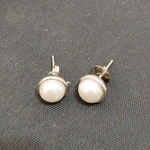 Pearl,Imitation Diamond Studs &amp; Real Silver Baali