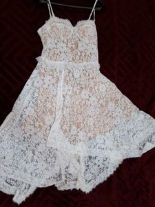 Elegant White Lace Dress