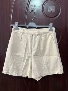 Cream Summer High Waisted Shorts