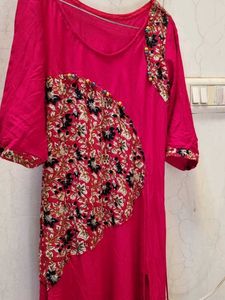 A Line Slit Kurti Soft Rayon Fabric
