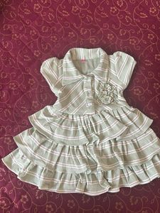 Cute Striped Tiered Baby Dress