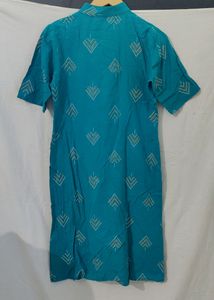 Teal Printed Kurti