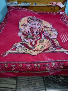Bed Sheet Ganesh Ji Print Cotton