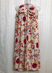 White Printed Midi Dress