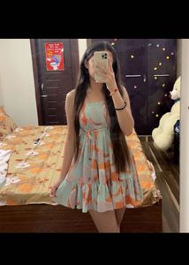 Chic Shirred Slip Dress - Multicolored