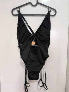 Black Bodysuit With Thigh Garters
