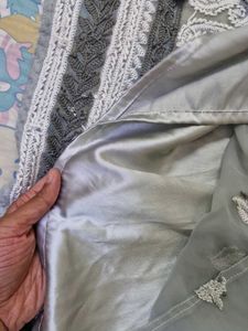 Elegant Grey Lucknowi Kurta