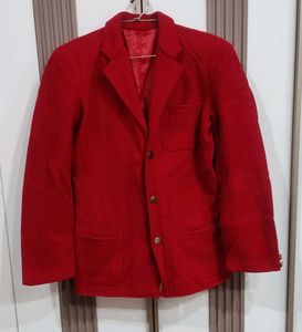 Red Casual Blazer