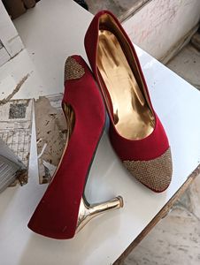 Velvet Red High Heels