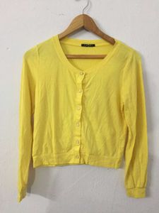 Yellow Cardigan -  Classic Style