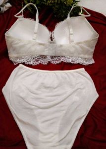 White Lace Bra &amp; Panty Set