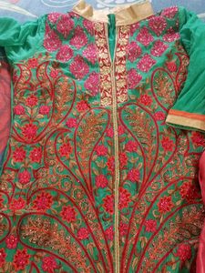 beautiful and heavy embroidery partywear suit with