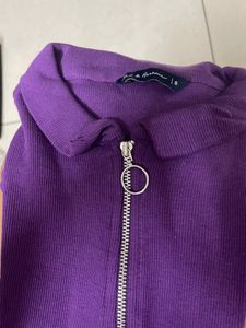 Mast &amp; Harbour Women Purple SolidHigh Neck T-shirt