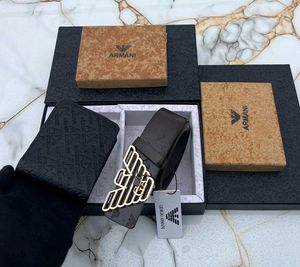 ARMANI MENS BELT+ WALLET COMBO WITH BOX