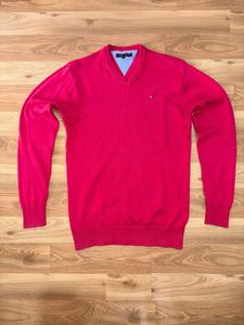 Tommy Hilfiger Dark pink V-Neck Sweater