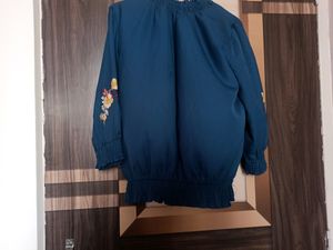 Tortoise Top With Embroidery