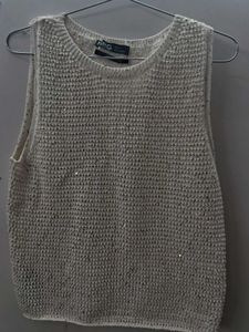 Mango Sparkly Knit Tank Top