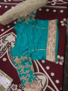 Heavy Worked Lehnga Kurti And Dupatta For Girls