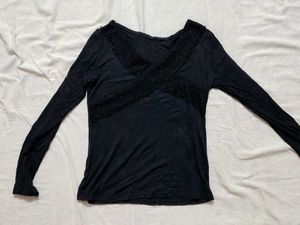 ❗ CLEARANCE ❗ Glitter Elegant Black Top