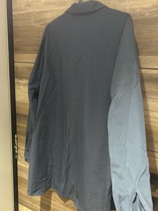 oversized long grey shirt