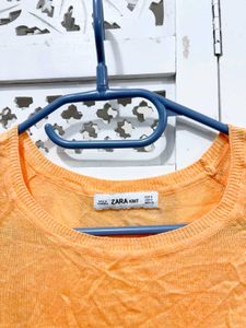 🎀Original Zara Knit Top - Long Sleeve Orange ()