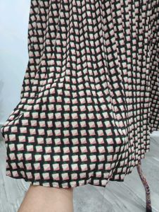 Brown Checked Skirt