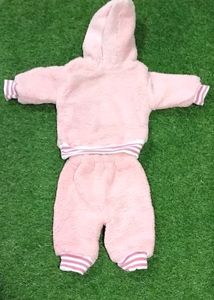 Cute Pink Fleece Baby Outfit