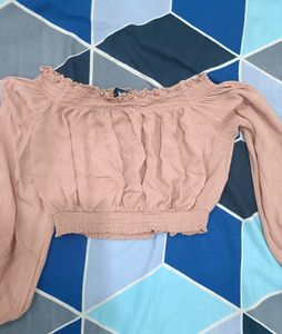 Women Off Shoulder Crop Top