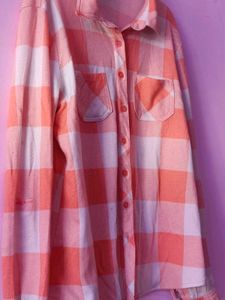 (Price Drop) Pookie Checked Shirt 🩷🤍