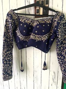 Embroidered Blue Blouse