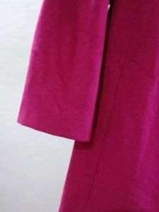 MANGO Magenta Double-Breasted Coat