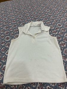 White Sleeveless Top