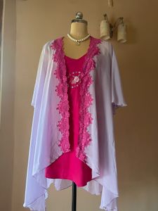Pink Tank &amp; Sheer Cardigan Set
