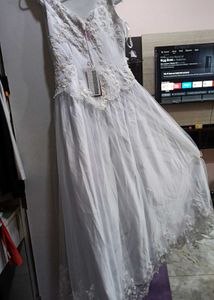 Ball Gown White Flared Birthday Wedding