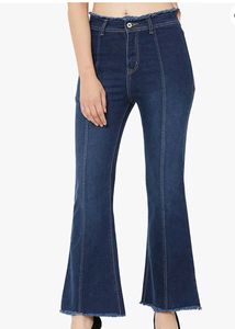 Bootcut/Bellbottom Dark Blue Jeans(Women)