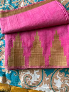 Pink Raw Silk Saree