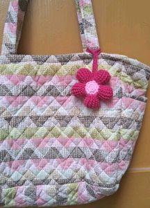Crochet Flower Bag Charm