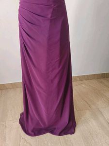 Elegant Purple One-Shoulder Gown