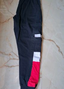 Black Cotton Joggers | 4 Pockets