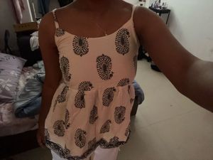 Paisley Print Sleeveless Top
