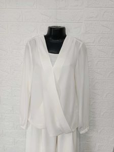 Imported Off White Wrap Top