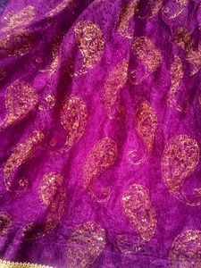 Purple-Blue Paisley Gharara Set