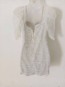 White Glittery Bodycon Mini Dress