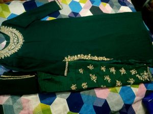 Green Embroidered Salwar Kameez