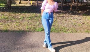 Pink Puff Sleeve Top